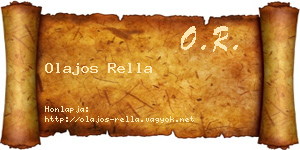 Olajos Rella névjegykártya